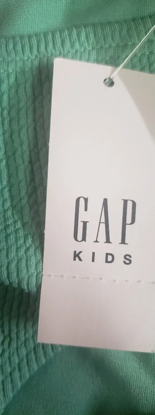 GAP Kids Girls One-Shoulder Bikini Set in Ribbed Mint Green With SPF50.  NWT